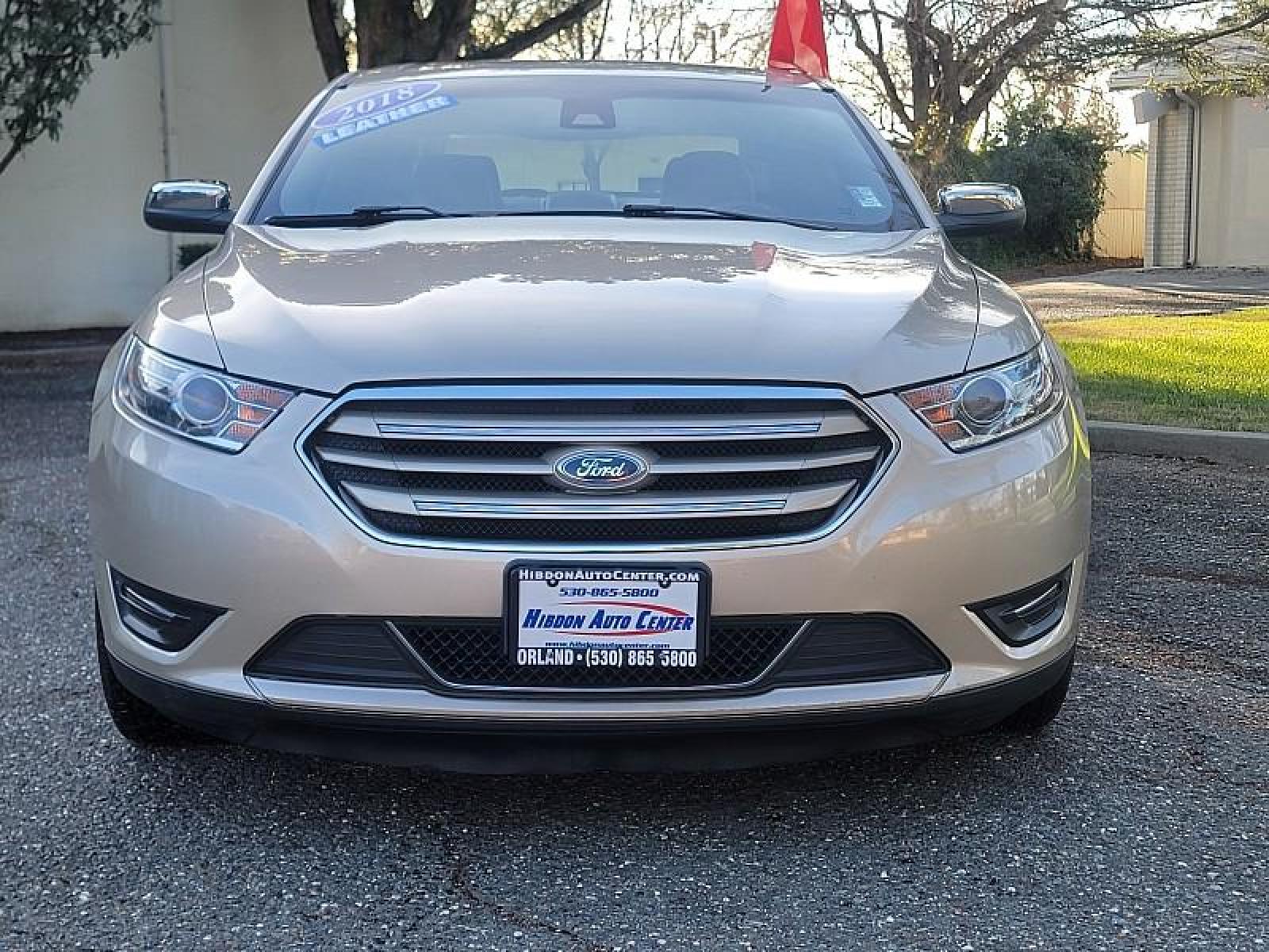 2018 GOLD /Black Ford Taurus (1FAHP2F82JG) with an V6 3.5 Liter engine, Automatic 6-Spd w/SelectShift transmission, located at 246 E Walker St., Orland, 95963, (530) 865-5800, 39.747589, -122.178398 - Photo #1